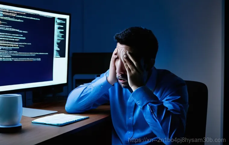 정발산동 STATUS_SYSTEM_PROCESS_TERMINATED - Image Prompt 1: The Sudden Halt**