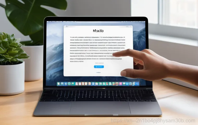 군자동 macosX재설치 포맷  초기화 - A person, dressed in a casual yet neat shirt and trousers, meticulously backing up their MacBook dat...