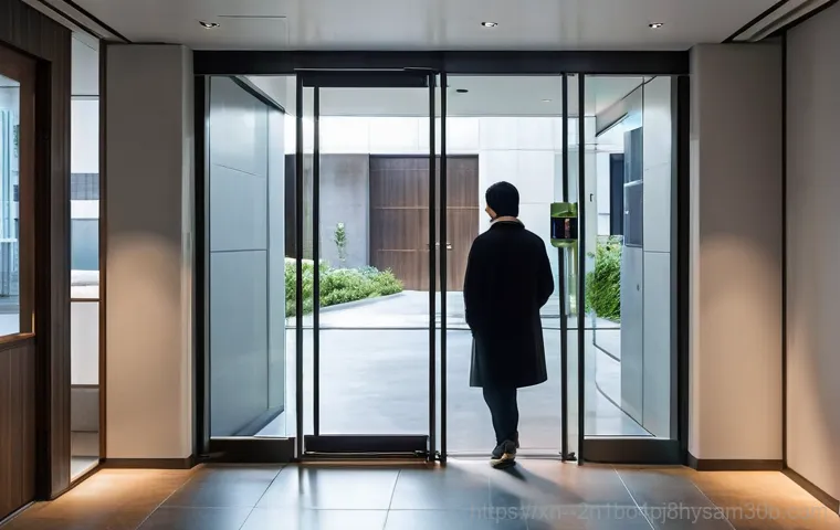 목동 자동복구 - **A person, looking slightly concerned, sitting at a desk in a modern home office in Mokdong. Their ...