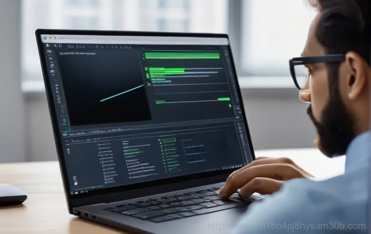 수궁동 STATUS_KERNEL_BOOT_DRIVE_ERROR - A close-up, detailed shot inside an open desktop computer case. The focus is on a solid-state drive ...