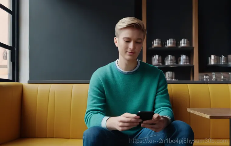 도원동 STATUS_DISK_FULL - **Prompt:** A young adult, looking visibly stressed and frustrated, is seated at a modern desk in a ...