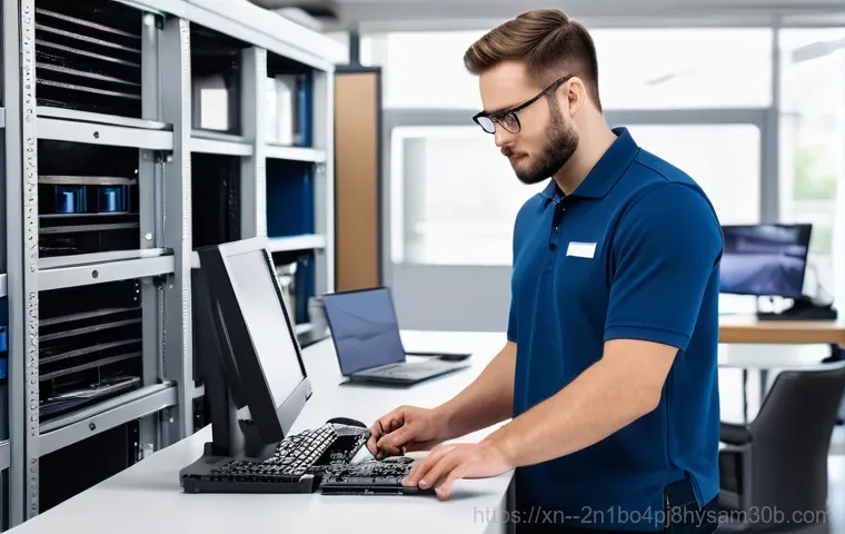 대치동 SSD조립 및 교체수리 - A close-up shot of an adult's hands, wearing an ESD (Electrostatic Discharge) wrist strap and a shor...