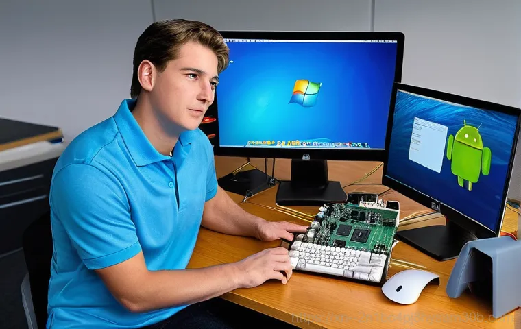 종암동 해킨토시 재설치 포맷  초기화 - **Image Prompt: Diligent Data Backup and Recovery Process**
    "A focused individual, an adult of a...