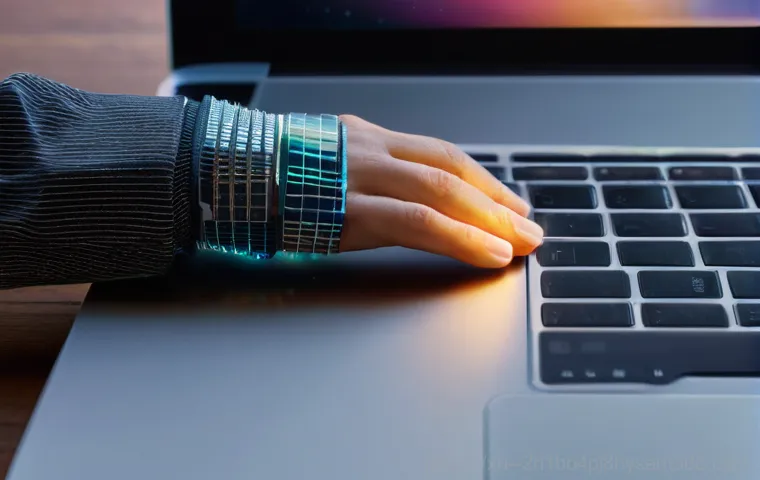 세곡동 macosX재설치 포맷  초기화 - A person in their late 20s to early 30s, looking slightly frustrated and perplexed at a MacBook scre...