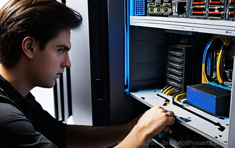 상면 DRIVER_POWER_STATE_FAILURE - **Prompt 1: Frustration with the Blue Screen**
    "A person, visibly frustrated, sitting in front o...