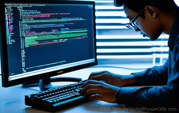 장항동 CRITICAL_PROCESS_DIED - **Prompt:** A close-up shot of a young adult, male or female, sitting in front of a computer screen,...