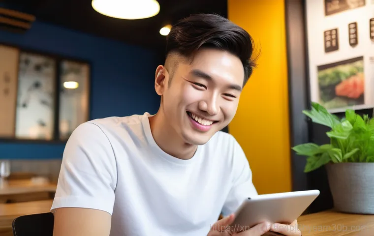 시흥동 STATUS_INVALID_PAGE - A person in their early 30s, wearing a comfortable, modest sweater, sits at a clean, well-lit desk, ...