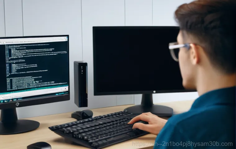 동자동 Press Ctrl Alt Del to restart - **Prompt 2: Hardware Connection Inspection**
    A focused adult (gender-neutral, 30s-40s) carefully...