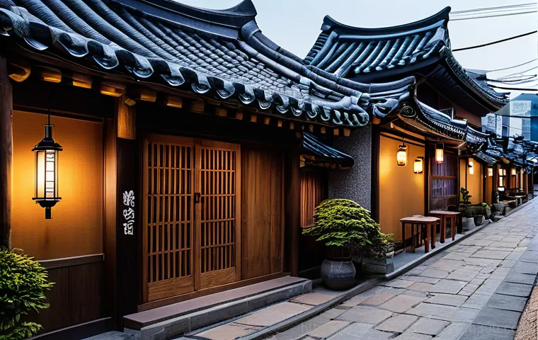 성북동 STATUS_DISK_CORRUPTION - Prompt 1: Blending Old and New in a Seongbuk-dong Alley**