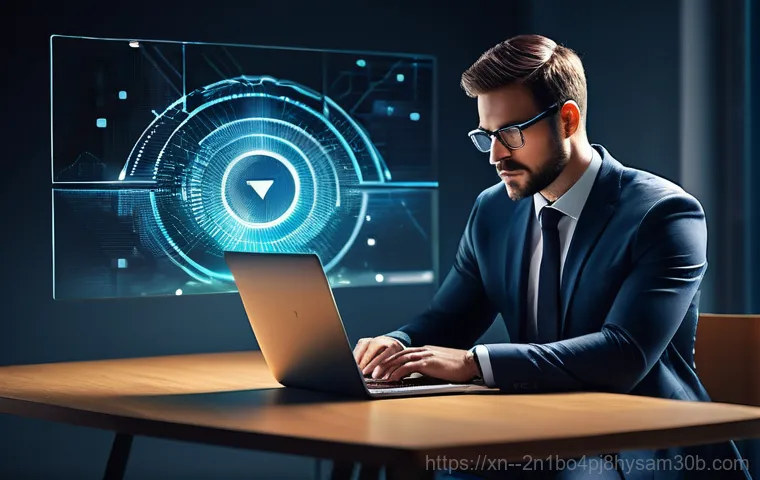 증산동 SYSTEM_LICENSE_VIOLATION - A young adult, dressed in comfortable but modest casual wear, sits at a desk in a softly lit home of...