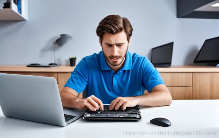 도화동 노트북 laptop 출장방문수리점 - **Prompt 1: On-site Laptop Repair - The Expert Arrives**
    A clean, well-lit modern living room or...