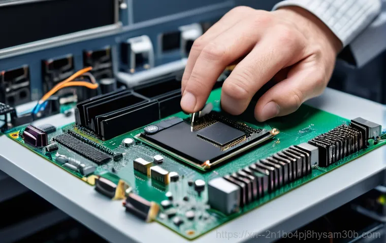 잠실동 메인보드조립 및 교체수리 - A close-up of a concerned young adult, possibly a student, looking at a desktop computer with a comp...