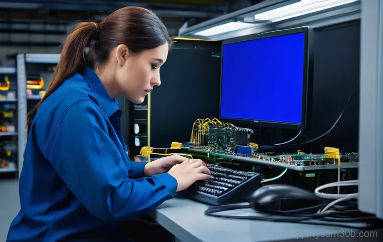 인사동 KMODE_EXCEPTION_NOT_HANDLED - A close-up shot of gloved hands carefully handling a stick of RAM, gently inserting it into a memory... 인사동 KMODE_EXCEPTION_NOT_HANDLED - A close-up shot of gloved hands carefully handling a stick of RAM, gently inserting it into a memory...