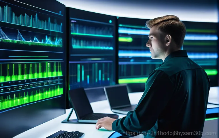 적선동 server출장방문수리점 - A split image composition. On the left side, a person (gender-neutral, wearing everyday clothing) si... 적선동 server출장방문수리점 - A split image composition. On the left side, a person (gender-neutral, wearing everyday clothing) si...