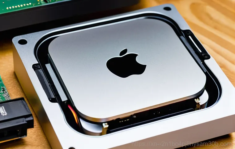 영등포동 맥미니 판매 및 수리 - A sleek, modern M2 Mac mini sitting unobtrusively on a minimalist wooden desk in a bright, sunlit ho... 영등포동 맥미니 판매 및 수리 - A sleek, modern M2 Mac mini sitting unobtrusively on a minimalist wooden desk in a bright, sunlit ho...