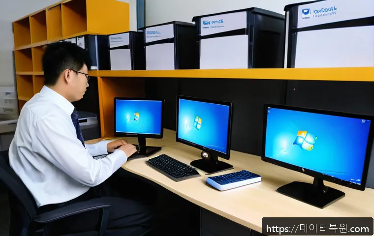 도척면 중소기업 사무실 윈도우7 클린 설치 및 시스템 초기화 긴급 지원 사례 1