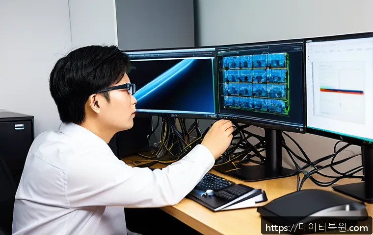 을지로 인근 사무실 모니터 화면 문제 긴급 점검 및 복구 사례 1