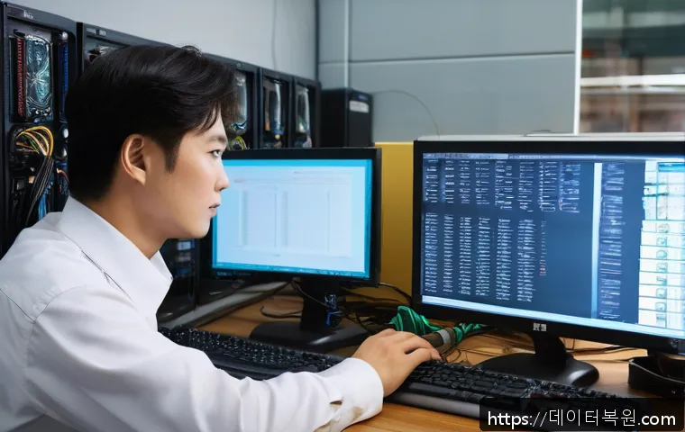 청진동 인근 모니터 신호 문제 긴급 점검과 사무실 전산실 복구 사례 21