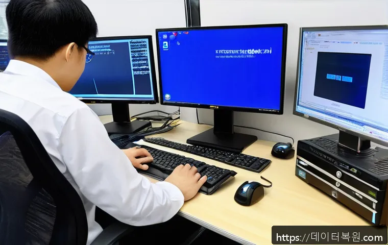 다동 사무실 PC 블루스크린 오류 긴급 복구 및 재부팅 문제 해결 사례 5