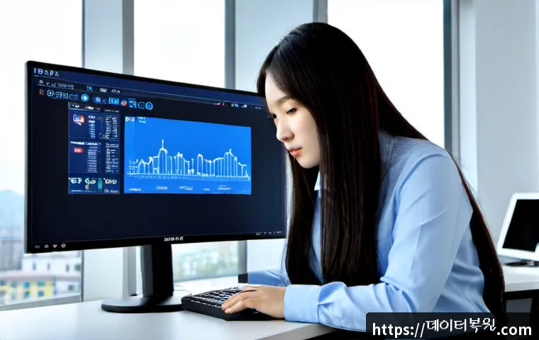 삼성동 BAD_POOL_CALLER - Photorealistic IT support workstation in a modern Samsung-dong high-rise office, desktop monitor sho...