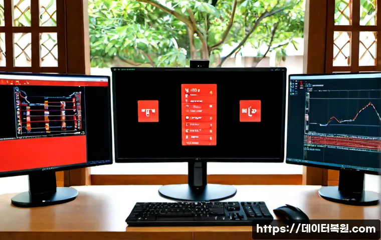 재동 STATUS_MEMORY_VIOLATION - Photorealistic remote IT support workstation in a quiet Jaedong-inspired traditional courtyard offic...