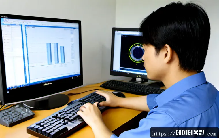 대덕동 THREAD_TERMINATION_PORT - Photorealistic remote-support workstation in a Daedeok-dong engineering office, technician reviewing...