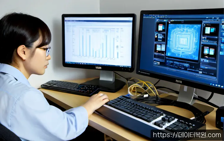 묵동 STATUS_KERNEL_THREAD_INTERRUPTED - Photorealistic IT support workstation in a compact Muk-dong apartment office, desktop monitor showin...