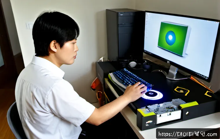 봉천동 컴퓨터 desktop 출장방문수리점 - Photorealistic desktop computer repair visit inside a compact hillside apartment, technician diagnos...
