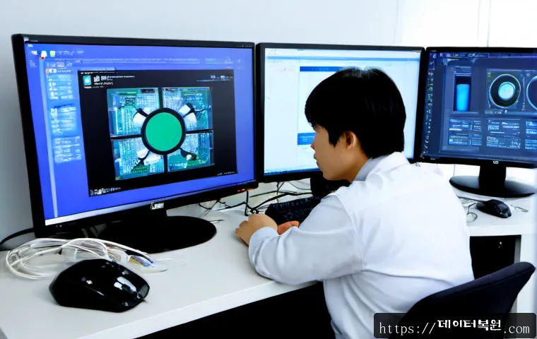 원효로 DRIVER_VERIFIER_DETECTED_VIOLATION - Photorealistic PC repair workstation in a compact Wonhyo-ro electronics office, dual monitors showin...