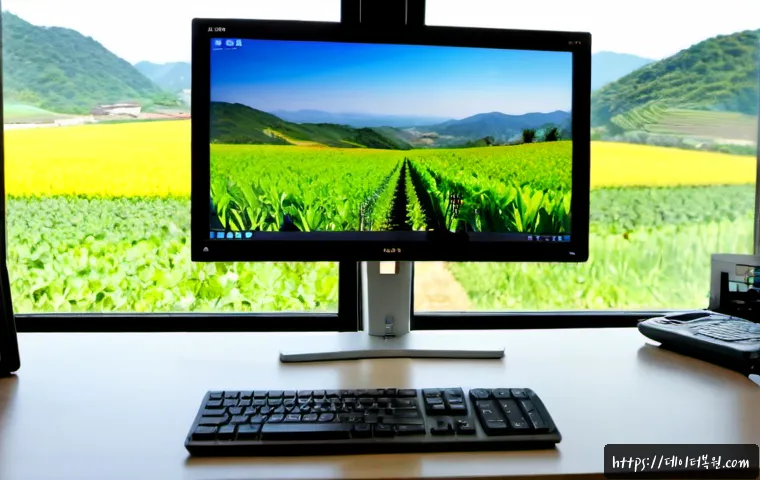 퇴촌면 PAGE_FAULT_IN_NONPAGED_AREA - Photorealistic remote-support workstation in a quiet semi-rural Korean home office, ultrawide monito...