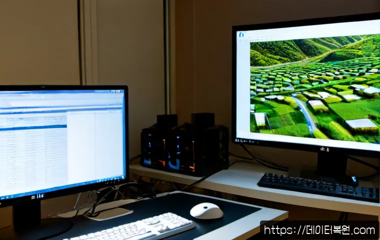 홍제동 PAGE_TABLE_CORRUPT - Photorealistic remote IT support workstation in a compact Hongje-dong apartment office, dual monitor...