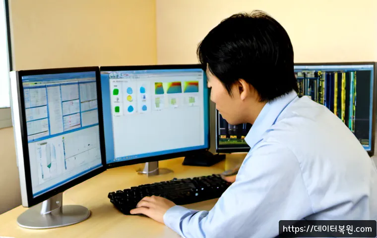 행주동 STATUS_KERNEL_DISK_ERROR - Photorealistic IT support workstation in a quiet riverside residential district, frustrated technici...