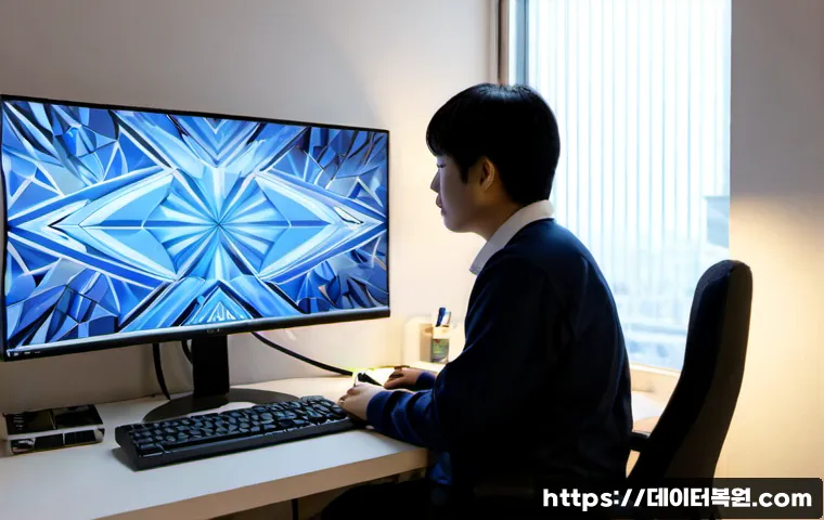 장위동 CLOCK_WATCHDOG_TIMEOUT - Photorealistic IT support workstation in a compact Jangwi-dong apartment office, dual monitors with ...