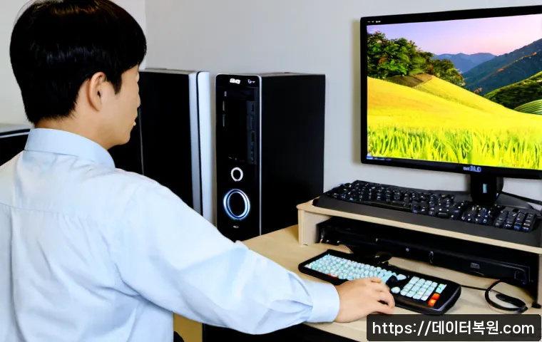 약수동 bootdevice - Photorealistic remote-support workstation in a compact Yaksu-dong apartment office, technician exami...