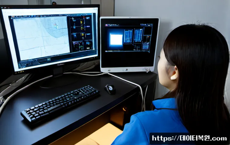 공릉동 부팅불가 - Photorealistic remote-support workstation in a compact Gongneung-dong apartment, desktop tower open ...
