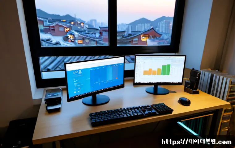 합정동 SESSION_HAS_VALID_VIEWS_ON_EXIT - Photorealistic remote-support workstation in a compact Hapjeong-dong creative studio, ultrawide moni...