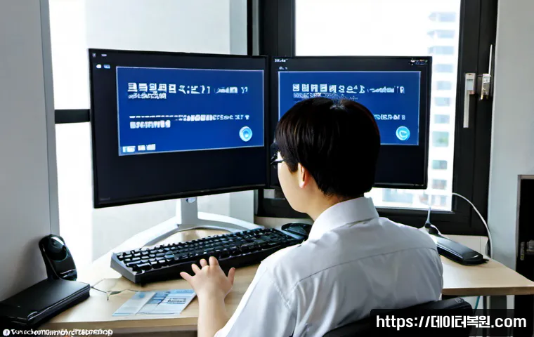 거여동 STATUS_CONNECTION_REFUSED - Photorealistic remote-support workstation in a Geoyeo-dong apartment office, desktop monitor showing...
