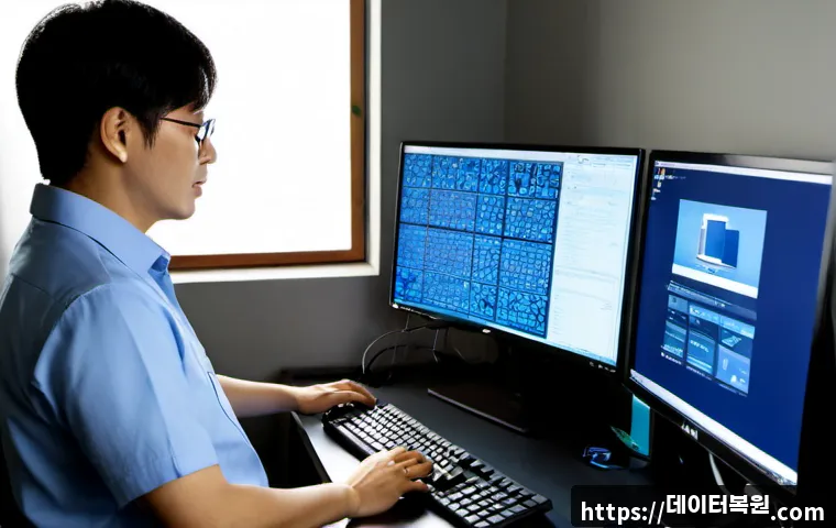 내곡동 부팅안됨 - Photorealistic IT technician diagnosing a desktop computer that will not boot in a bright Naegok-don...