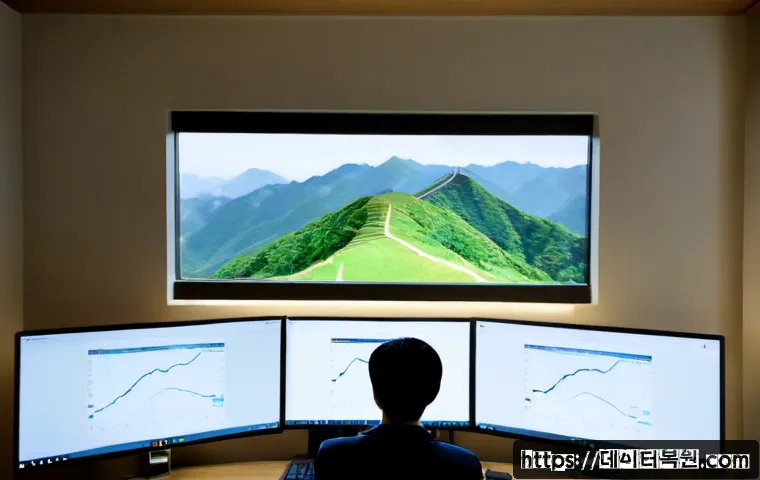 홍제동 STATUS_FLOAT_UNDERFLOW - Photorealistic remote-support workstation in a quiet Hongje-dong apartment office, dual monitors sho...