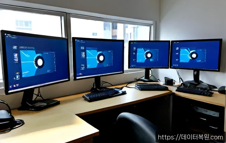 신촌동 출장방문윈도우 windows 설치 - Photorealistic on-site Windows installation in a compact Sinchon-dong university-area studio, techni...