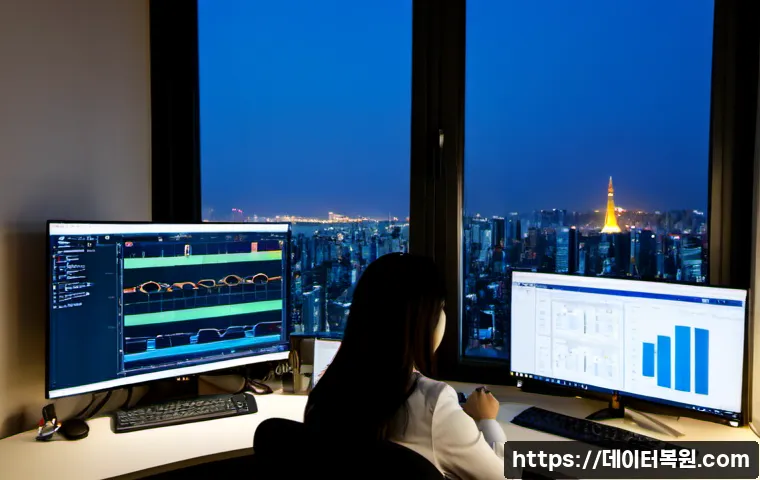 미아리 DRIVER_PORTION_MUST_BE_NONPAGED - Photorealistic IT support workstation in a compact Mia-ri office, technician reviewing a detailed ha...
