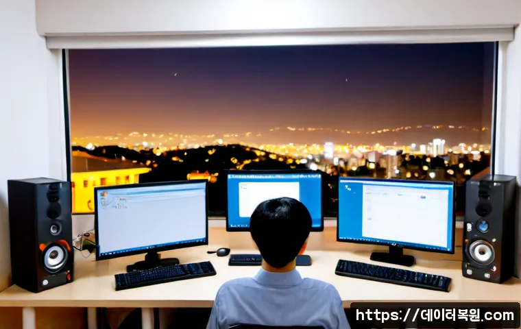 안암동 SESSION3_INITIALIZATION_FAILED - Photorealistic remote-support workstation in a compact university-neighborhood apartment, dual monit...