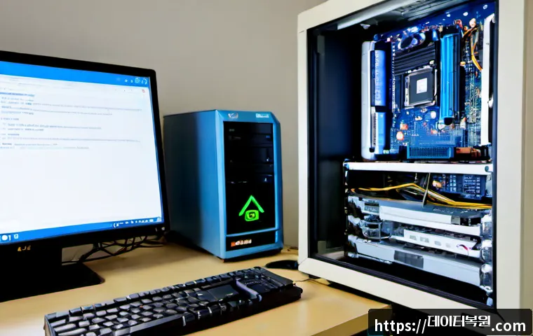동작구 BOOTMGR is missing - Photorealistic IT support workstation in Dongjak-gu, Seoul, showing a desktop monitor with a dark st...