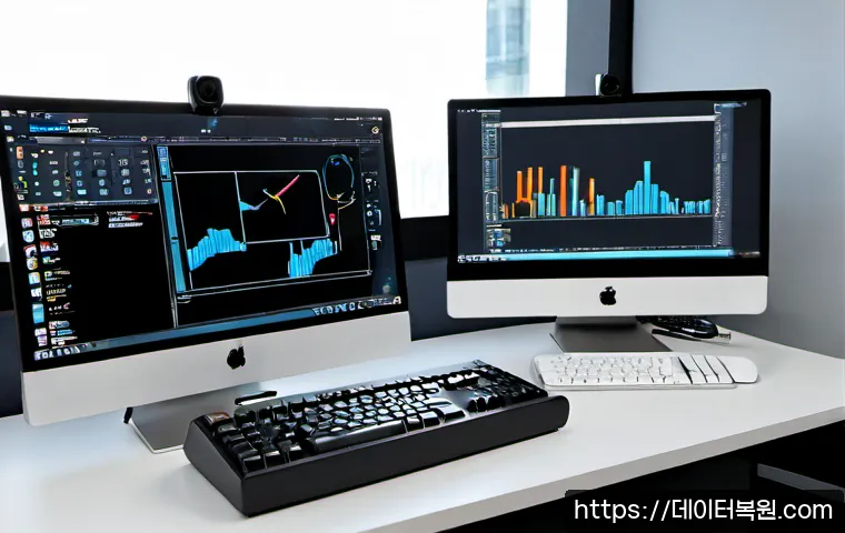 별양동 BOOTMGR is missing - Photorealistic remote-support workstation in a compact modern office, dual monitors with one screen ...