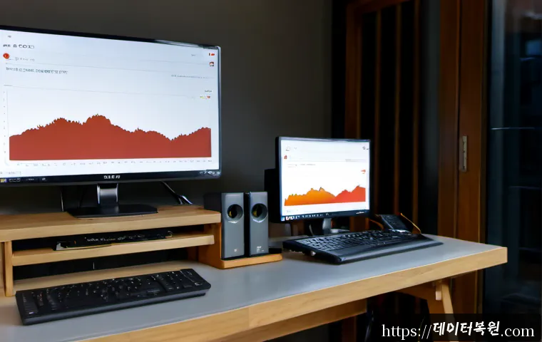 원서동 STATUS_UNSUCCESSFUL - Photorealistic remote-support workstation in a quiet historic Seoul neighborhood apartment, dual mon...