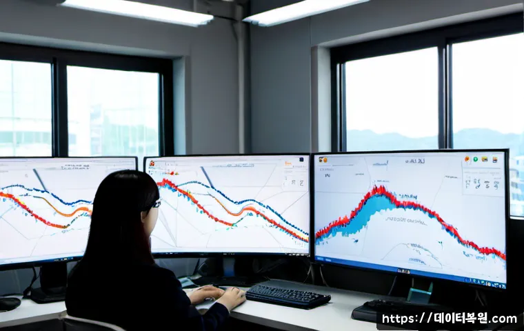 주암동 STATUS_ACCESS_VIOLATION - Photorealistic software engineer at a modern workstation in a quiet Seoul industrial district office...
