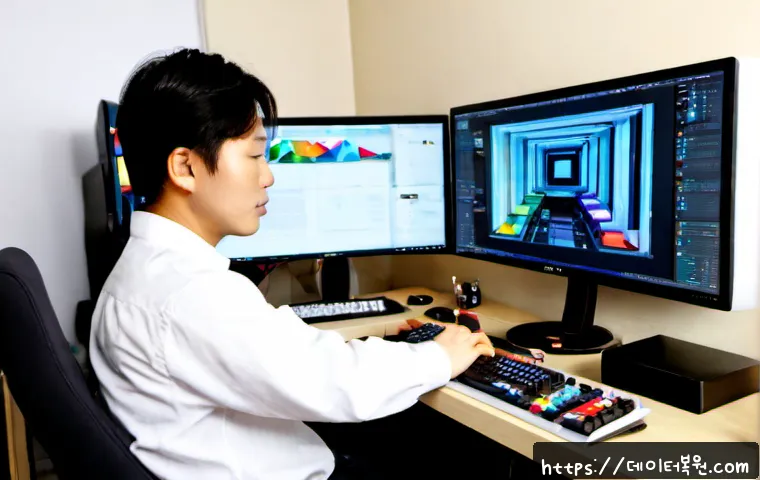 신정동 VGA조립 및 교체수리 - Photorealistic computer repair workstation in a compact Sinjeong-dong neighborhood office, technicia...