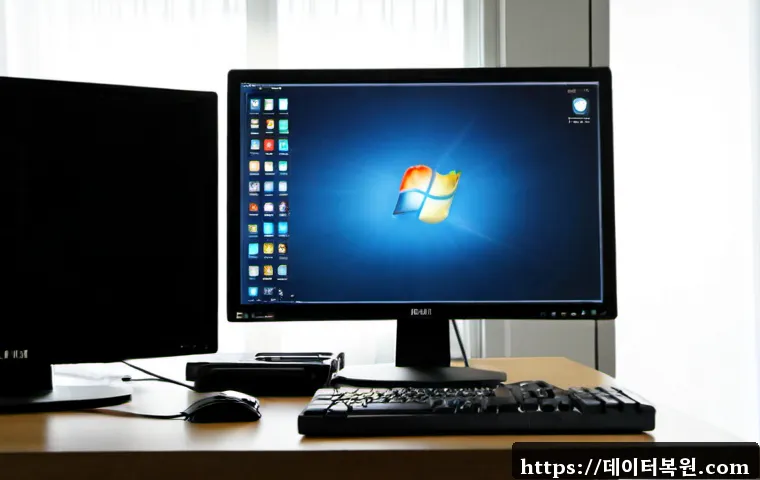 천연동 STATUS_KERNEL_BOOT_DRIVE_ERROR - Photorealistic IT support workstation in a modest hillside apartment office, a desktop monitor showi...