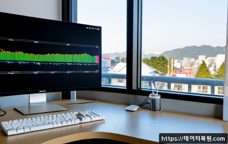 중곡동 MEMORY_MANAGEMENT - Photorealistic software engineering workstation in a compact modern office, ultrawide monitor showin...