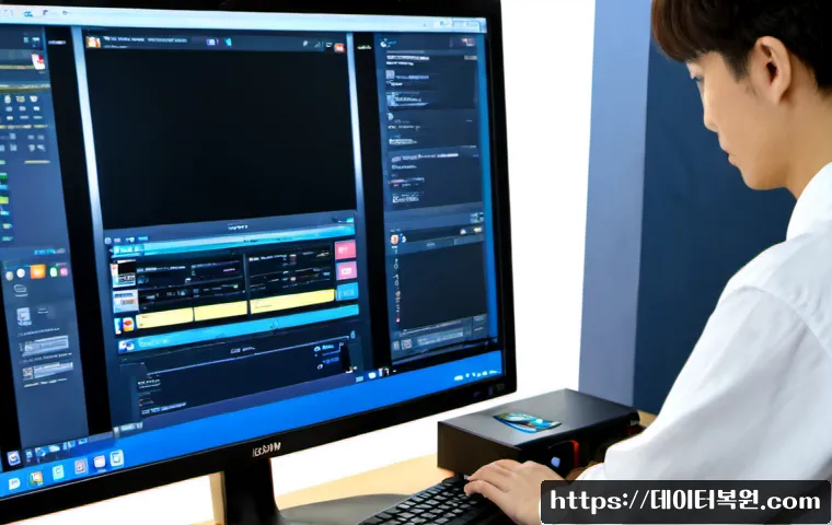 광희동 ubuntu재설치 포맷  초기화 - Photorealistic remote-support workstation in Gwanghui-dong, Seoul, technician reinstalling an open-s...